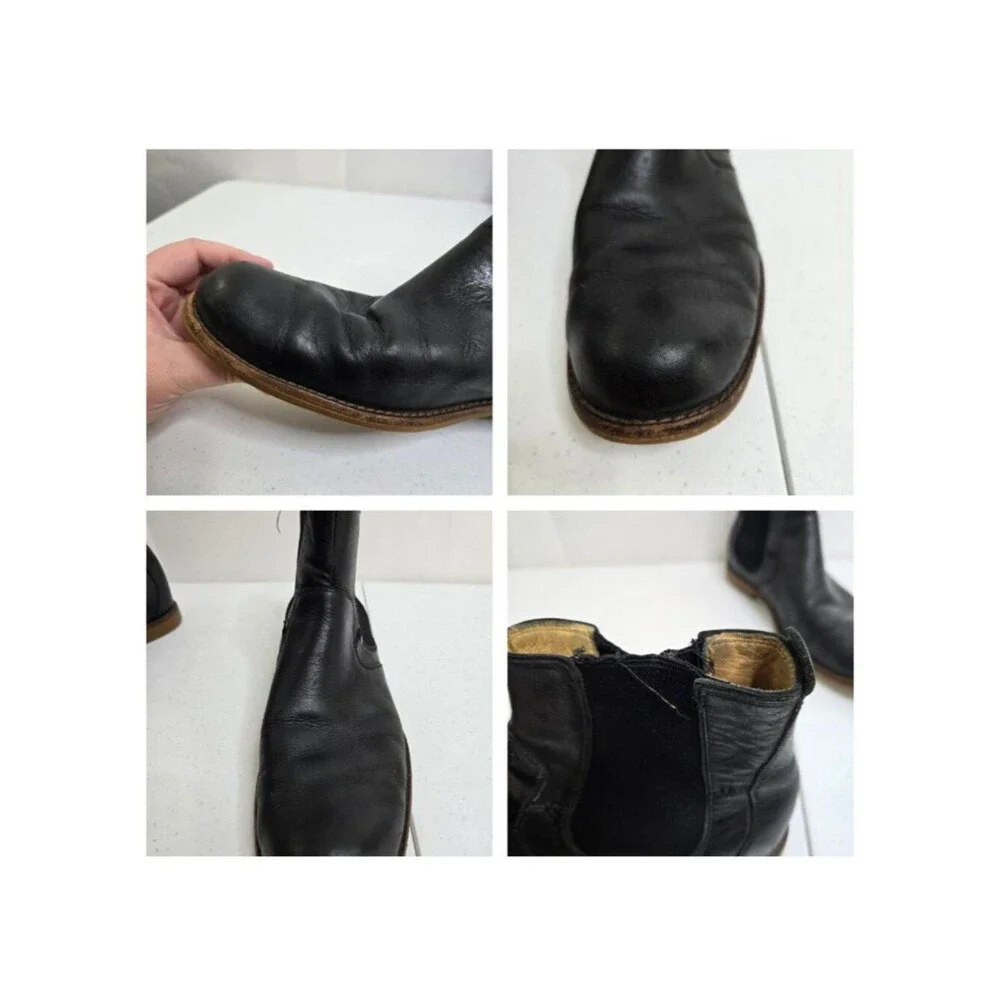 UGG Stevenson Mens Chelsea Boots Size 12 1003752 Black Leather Slip On Career